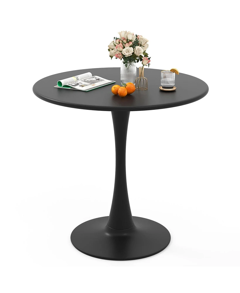 Costway 31.5" Round Dining Table with Anti-Slip Pp Ring Modern Bistro Table for Dining Room