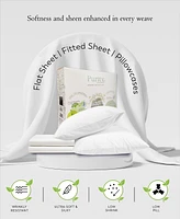 Purity Home 400 Thread Count Cotton Sateen 4 Pc Sheet Set Queen