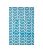 Design Imports Fridge Liner Collection Non-Adhesive, Cut to Fit, 12x24", Bright Blue Herringbone, 6 Piece