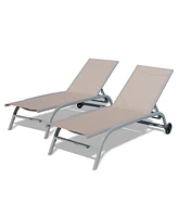 Simplie Fun Outdoor Chaise Lounge Set