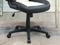 Office Chair Upholstered 1 Piece Comfort Chair Relax Gaming Office Chair Work Black And White Color