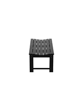 WestinTrends Backless All-Weather Outdoor Bench for Patio Garden