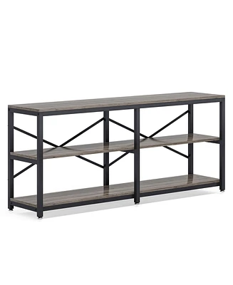 Tribesigns 70.9 Inch Extra Long Console Table, Modern Sofa Table Behind Couch Table with Storage Shelves, 3