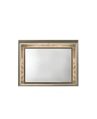 Simplie Fun Skylar Mirror with Led, Led & Dark Champagne