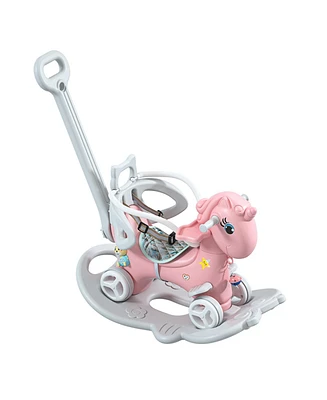 Simplie Fun Toddler Rocking Horse & Unicorn Balance Bike