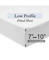 Egyptian Linens Low Profile (7-10 Inches) Sheet Set 100% Cotton Sateen Usa