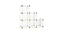 Slickblue 6 Cube Plastic Storage Organizer -White