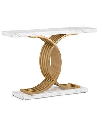 Tribesigns Gold Entryway Table, Modern 39