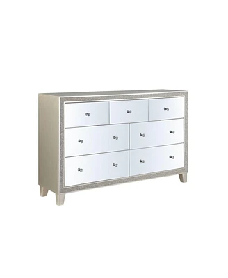 Simplie Fun Sliverfluff Dresser, Mirrored & Champagne Finish