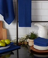 Design Imports Cotton Kitchen Collection Dishtowel Set, 18x26", Blue, 6 Piece