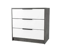 Cannon 3-Drawer Dresser Smokey Oak And White