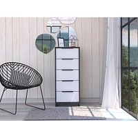 Cannon 5-Drawer Rectangle Dresser White