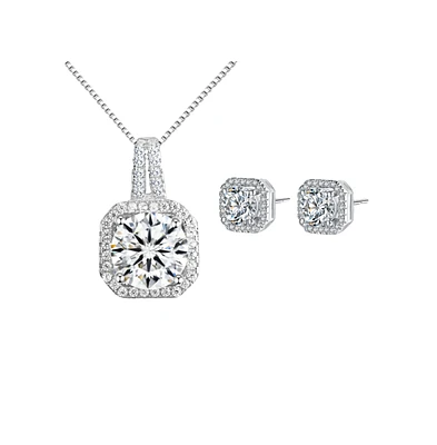 Hollywood Sensation Cubic Zirconia Necklace and Earring Set