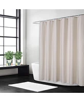 Caromio Flax Linen Like 230GSM Heavy Weight Fabric Shower Curtain