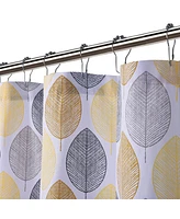 Caromio Leaf Print Cotton Blend Fabric Shower Curtain, 72" x 72"