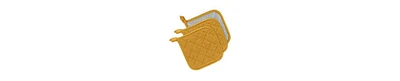 Design Imports Basic Kitchen Collection, Quilted Terry, Honey Gold, Potholder