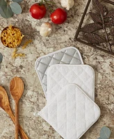 Design Imports Basic Kitchen Collection, Quilted Terry, White, Potholder