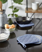 Design Imports Basic Kitchen Collection, Quilted Terry, Stonewash Blue, Potholder