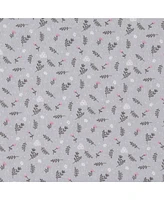 Trend Lab Gray Prairie Floral Deluxe Flannel Fitted Crib Sheet by