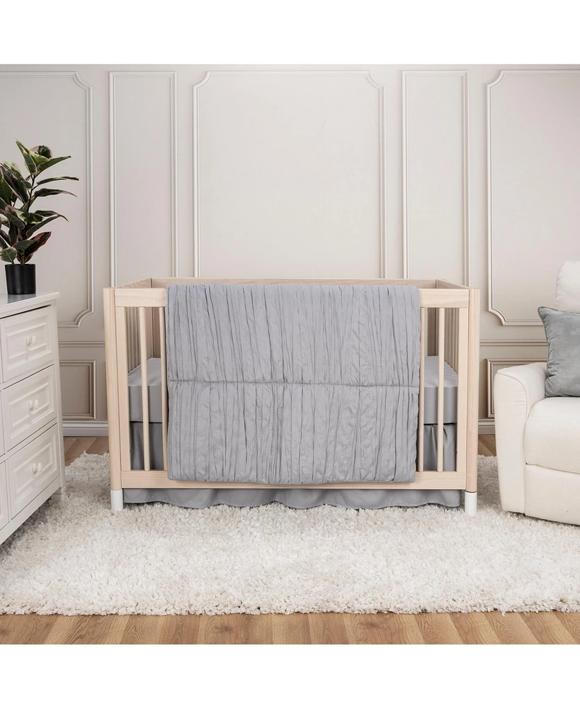 Trend Lab Simply Gray 3 Piece Crib Bedding Set