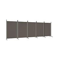 vidaXL 5-Panel Room Divider Anthracite 170.5"x70.9" Fabric