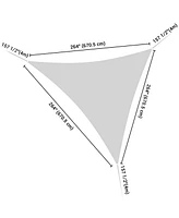 Triangle Sun Shade Sail Canopy Awning 8Ft Detachable Pole Kit Outdoor