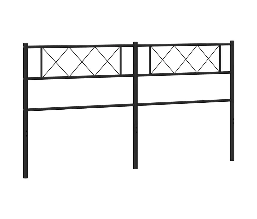 Metal Headboard Black 70.9"