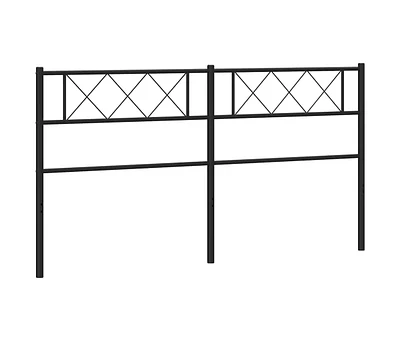 Metal Headboard Black 70.9"