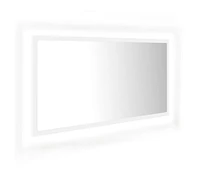 vidaXL Led Bathroom Mirror White 35.4"x3.3"x14.6" Acrylic