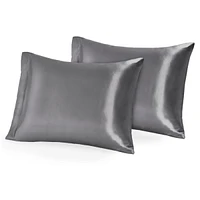 Bare Home Mulberry Silk Pillowcase Set, Zipper Closure