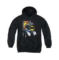 Batman Boys Youth Bat Racing Pull Over Hoodie / Hooded Sweatshirt