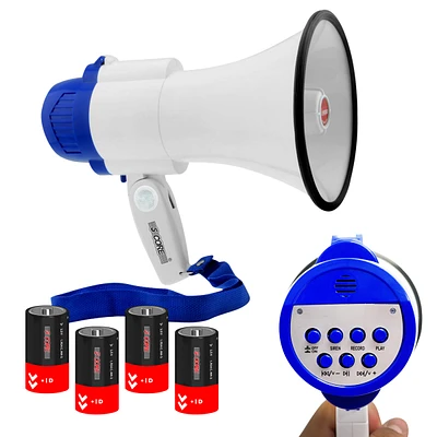 5 Core Megaphone Bullhorn Speaker 30W Mini Bull Horn Battery Power Cheer Megafono 800 Feet Range Loudspeaker 8R-usb-wb