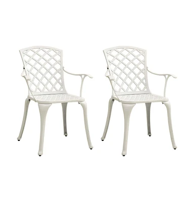 vidaXL Patio Chairs 2 pcs Cast Aluminum