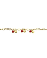 GiGiGirl Toddler/Kids 14K Gold Plated Adjustable Heart Charm Bracelet