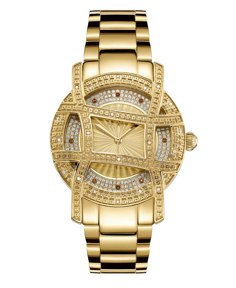 Jbw 10 Yr Anniversary Women's Olympia Diamond (1/5 ct.t.w.) 18K Gold Plated Watch