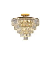 Streamdale Furniture Contemporary Gold Crystal Chandelier