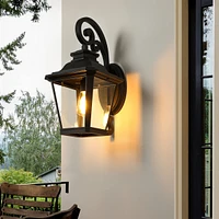 Streamdale Furniture Large Outdoor Wall Sconce Lights With Clear Glass