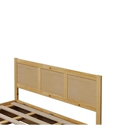 Streamdale Furniture Wood Platform Bed with Storage, 2 Drawers, Queen Size