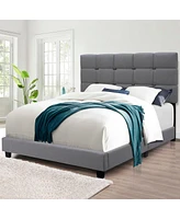 Streamdale Furniture Adjustable Grey Queen Bed Frame: Stylish and Durable