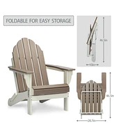 Aoodor Outdoor Folding Adirondack Chair -28.74x31.5x37 (inch)