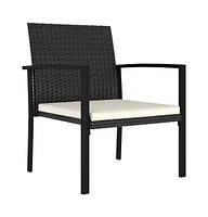 vidaXL Patio Dining Chairs pcs Poly Rattan