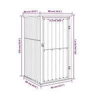 vidaXL Garden Tool Shed 34.6"x35"x63.4" Galvanized Steel