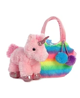 Aurora Small Rainbow Unicorn Fancy Pals Fashionable Plush Toy Multicolor 7"