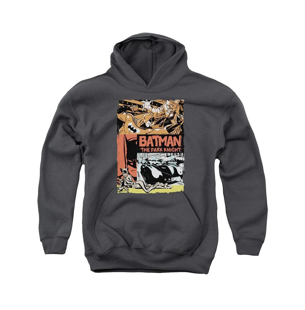 Batman Boys Youth Old Movie Poster Pull Over Hoodie / Hooded Sweatshirt