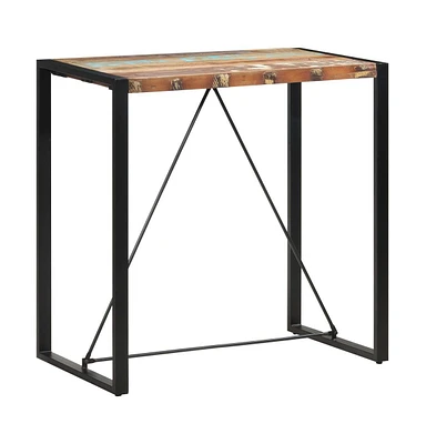 vidaXL Bar Table 43.3"x23.6"x43.3" Solid Reclaimed Wood