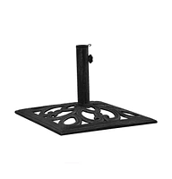 vidaXL Umbrella Base Black 18.5"x18.5"x13" Cast Iron