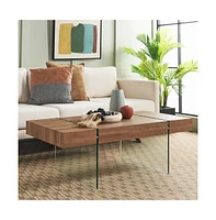 Safavieh Jacob Rectangular Glass Leg Modern Coffee Table