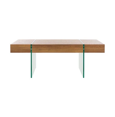 Safavieh Jacob Rectangular Glass Leg Modern Coffee Table