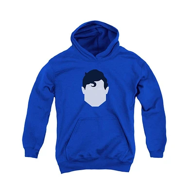 Superman Boys Youth Supes Head Pull Over Hoodie / Hooded Sweatshirt