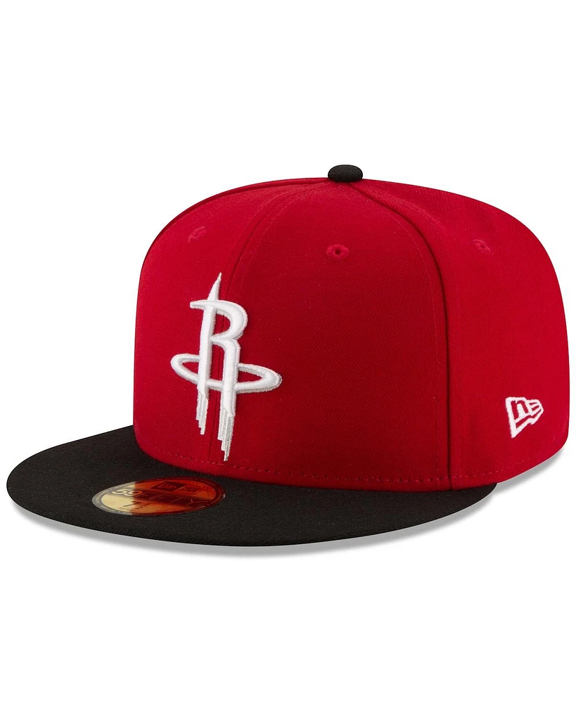 New Era Men's Red/Black Houston Rockets Team Color 2Tone 59FIFTY Fitted Hat